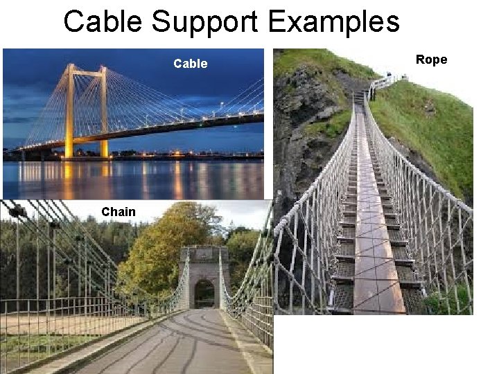 Cable Support Examples Cable Chain Rope 