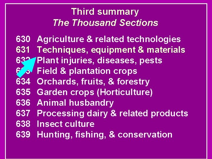 Third summary The Thousand Sections 630 631 632 633 634 635 636 637 638