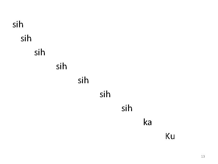 sih sih ka Ku 13 