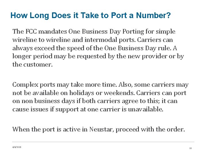 How Long Does it Take to Port a Number? The FCC mandates One Business