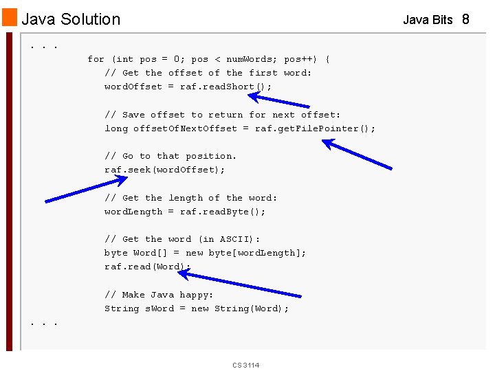 Java Solution Java Bits 8 . . . for (int pos = 0; pos