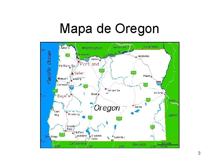 Mapa de Oregon 3 Mapa de Oregon 3
