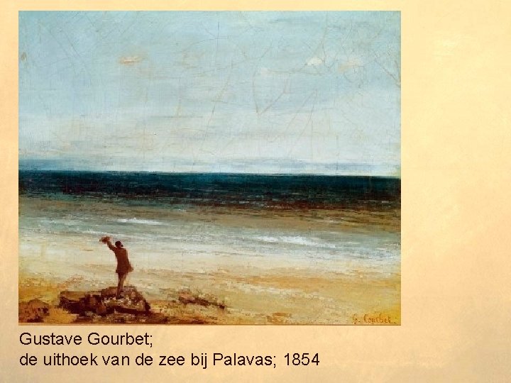 Gustave Gourbet; de uithoek van de zee bij Palavas; 1854 