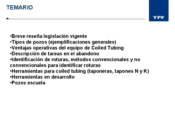 TEMARIO • Breve reseña legislación vigente • Tipos de pozos (ejemplificaciones generales) • Ventajas