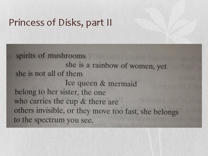 Princess of Disks, part II 