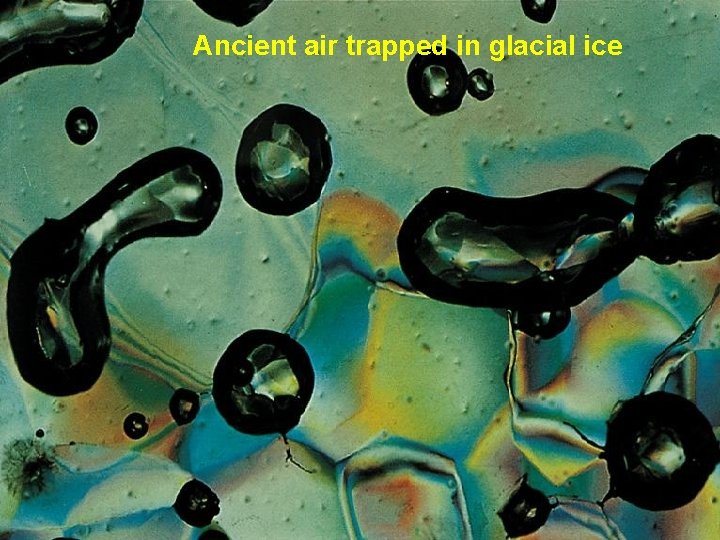 Ancient air trapped in glacial ice Climate Change 
