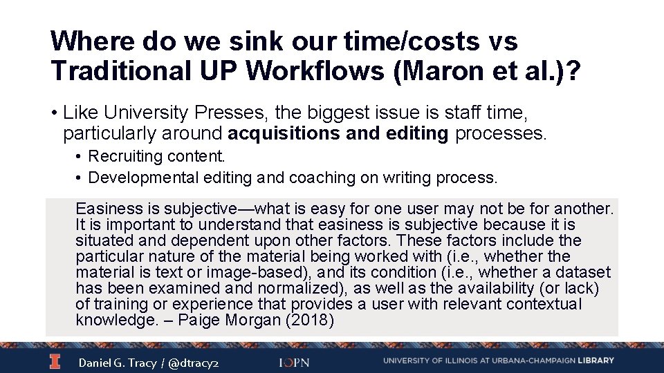 Where do we sink our time/costs vs Traditional UP Workflows (Maron et al. )?