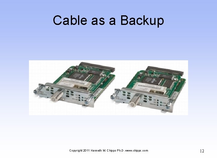 Cable as a Backup Copyright 2011 Kenneth M. Chipps Ph. D. www. chipps. com