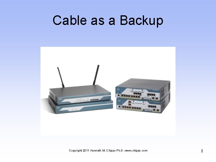 Cable as a Backup Copyright 2011 Kenneth M. Chipps Ph. D. www. chipps. com