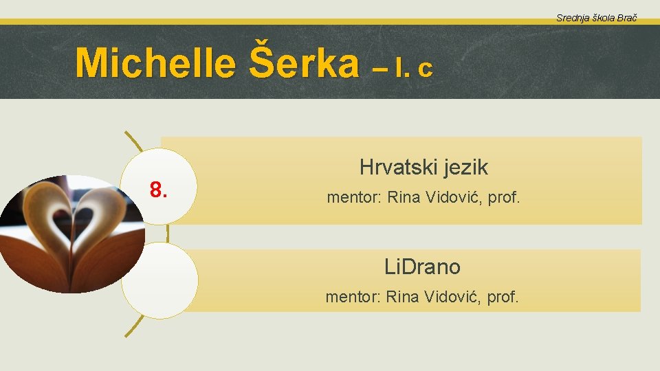 Srednja škola Brač Michelle Šerka – I. c 8. Hrvatski jezik mentor: Rina Vidović,