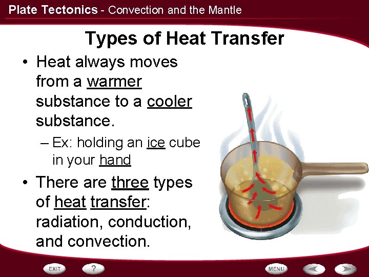 Plate Tectonics - Convection and the Mantle Types of Heat Transfer • Heat always