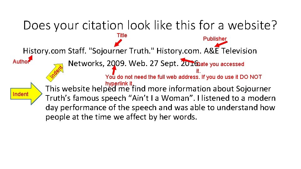 Does your citation look like this for a website? Title Publisher In de nt Does your citation look like this for a website? Title Publisher In de nt