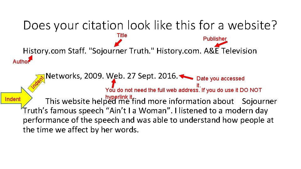 Does your citation look like this for a website? Title Publisher History. com Staff. Does your citation look like this for a website? Title Publisher History. com Staff.