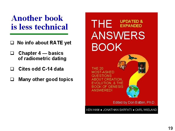 Another book is less technical q No info about RATE yet q Chapter 4