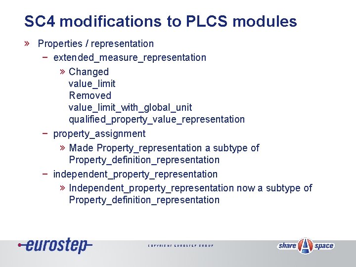 SC 4 modifications to PLCS modules » Properties / representation − extended_measure_representation » Changed