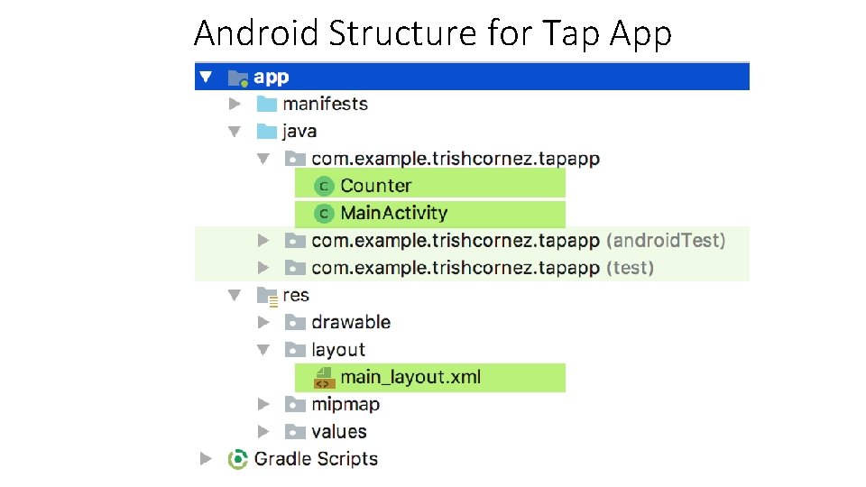 Android Structure for Tap App Android Structure for Tap App
