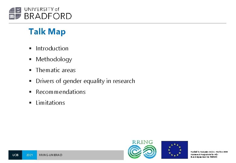 Talk Map § Introduction § Methodology § Thematic areas § Drivers of gender equality