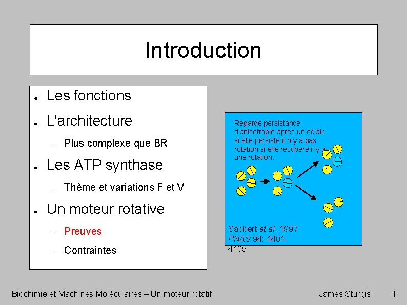 Introduction ● Les fonctions ● L'architecture – ● Les ATP synthase – ● Plus