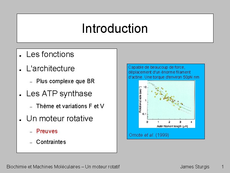 Introduction ● Les fonctions ● L'architecture – ● Les ATP synthase – ● Plus