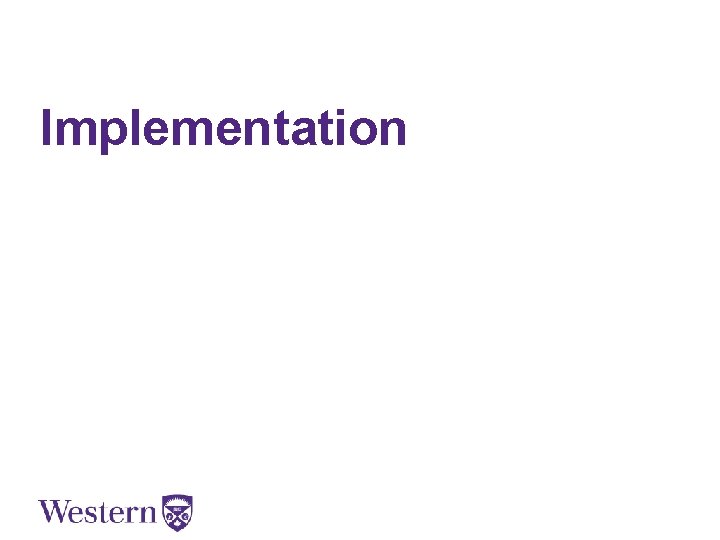 Implementation 