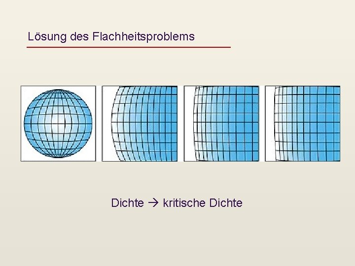 Lösung des Flachheitsproblems Dichte kritische Dichte 