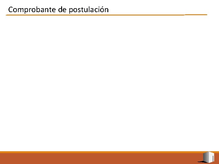 Comprobante de postulación 