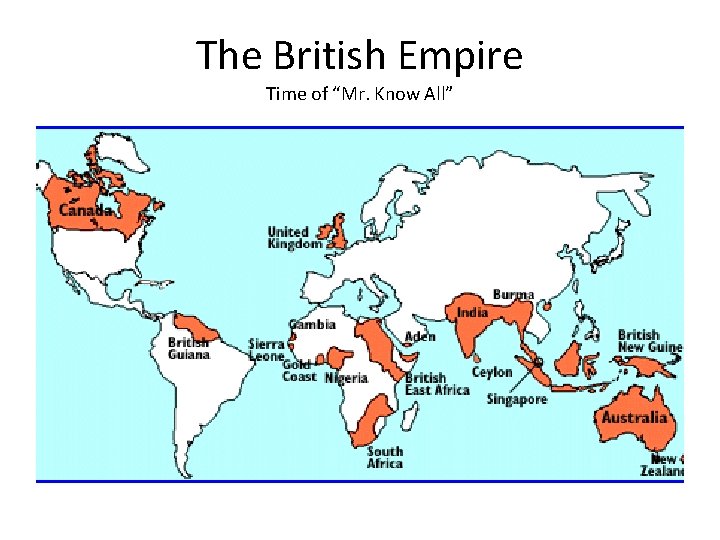 The British Empire Time of “Mr. Know All” 