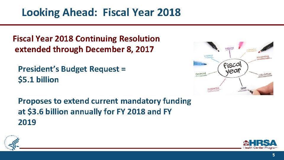 Looking Ahead: Fiscal Year 2018 Continuing Resolution extended through December 8, 2017 President’s Budget