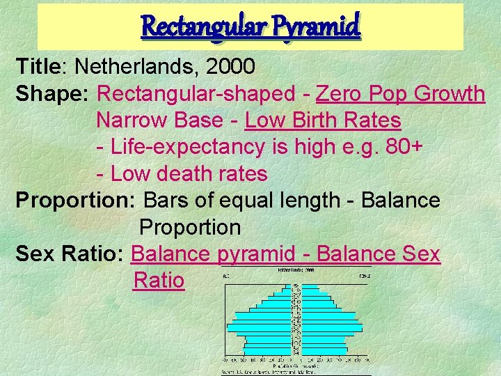 Rectangular Pyramid Title: Netherlands, 2000 Shape: Rectangular-shaped - Zero Pop Growth Narrow Base - Rectangular Pyramid Title: Netherlands, 2000 Shape: Rectangular-shaped - Zero Pop Growth Narrow Base -