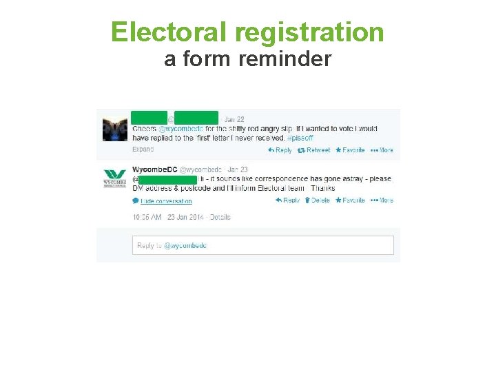 Electoral registration a form reminder 