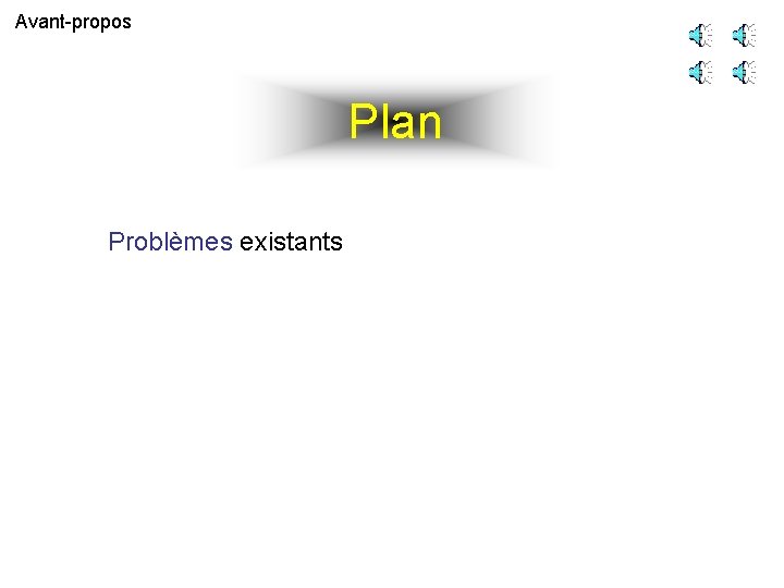 Avant-propos Plan Problèmes existants 