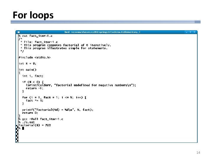 For loops 14 