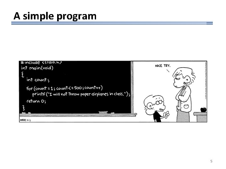 A simple program 5 