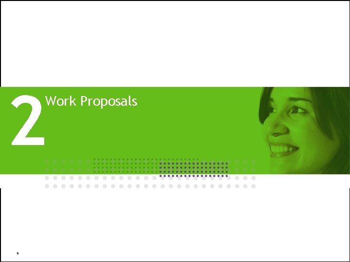 2 Work Proposals 9 All Rights Reserved © Alcatel-Lucent 2008, XXXXX 