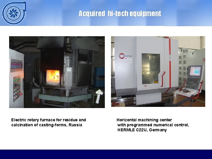 Acquired hi-tech equipment Electric rotary furnace for residue and calcination of casting-forms, Russia Horizontal