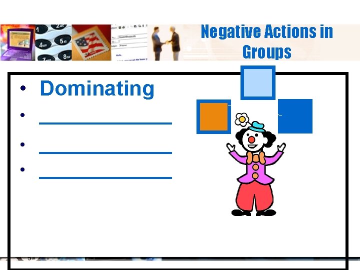 Negative Actions in Groups • Dominating • ______________ • _______ 