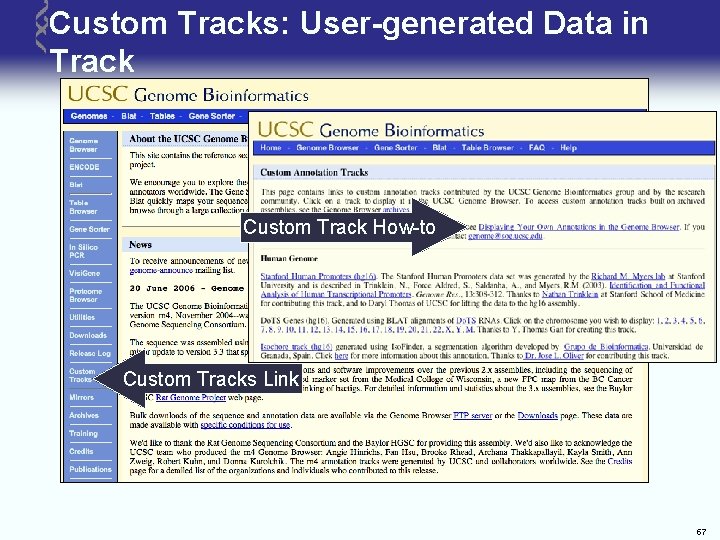 Custom Tracks: User-generated Data in Track Custom Track How-to Custom Tracks Link 57 