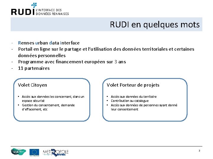 RUDI en quelques mots - Rennes urban data interface - Portail en ligne sur