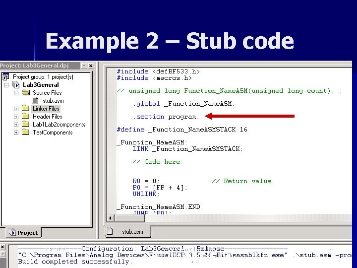 Example 2 – Stub code 1/6/2022 Timer Control -- Lab. 3, Copyright M. Smith,