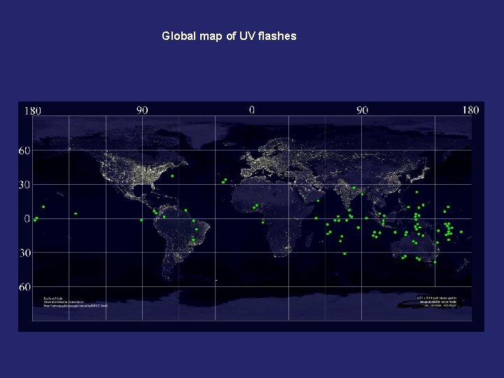 Global map of UV flashes 