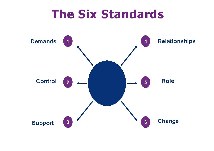 The Six Standards Relationships Demands 1 4 Control 2 5 Role 3 6 Change
