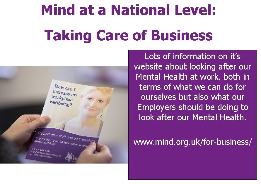 Mind at a National Level: Taking Care of Business Lots of information on it’s