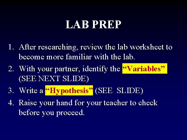 LAB PREP 1. After researching, review the lab worksheet to become more familiar with