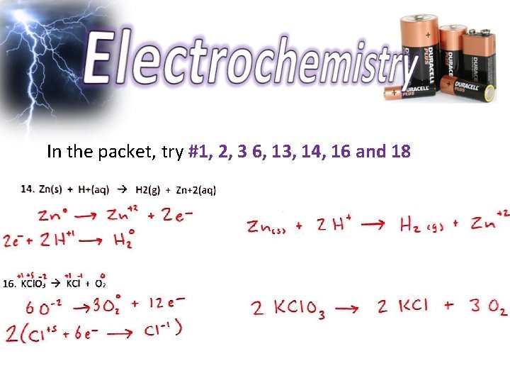 In the packet, try #1, 2, 3 6, 13, 14, 16 and 18 