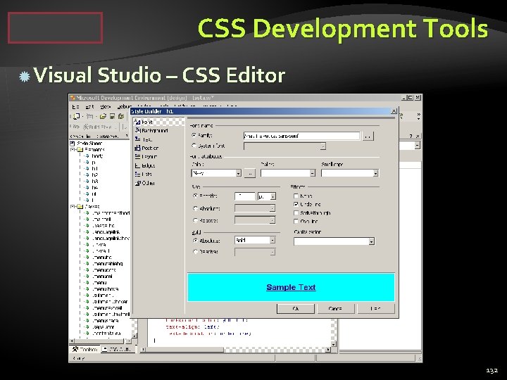 CSS Development Tools Visual Studio – CSS Editor 132 