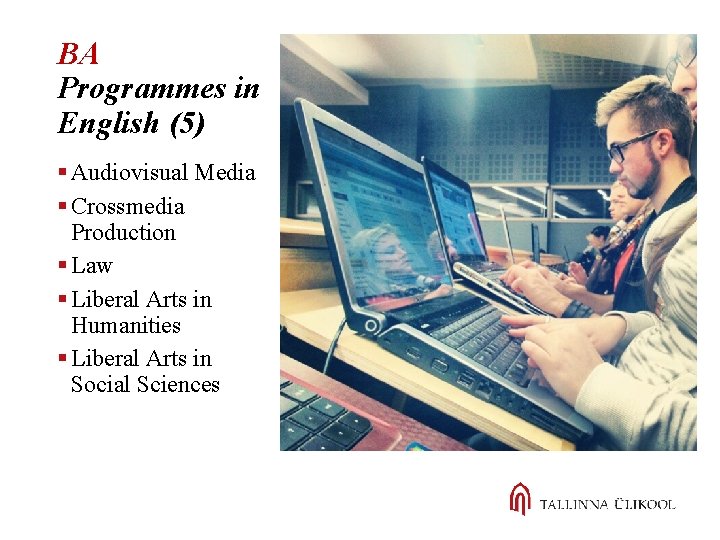 BA Programmes in English (5) § Audiovisual Media § Crossmedia Production § Law §