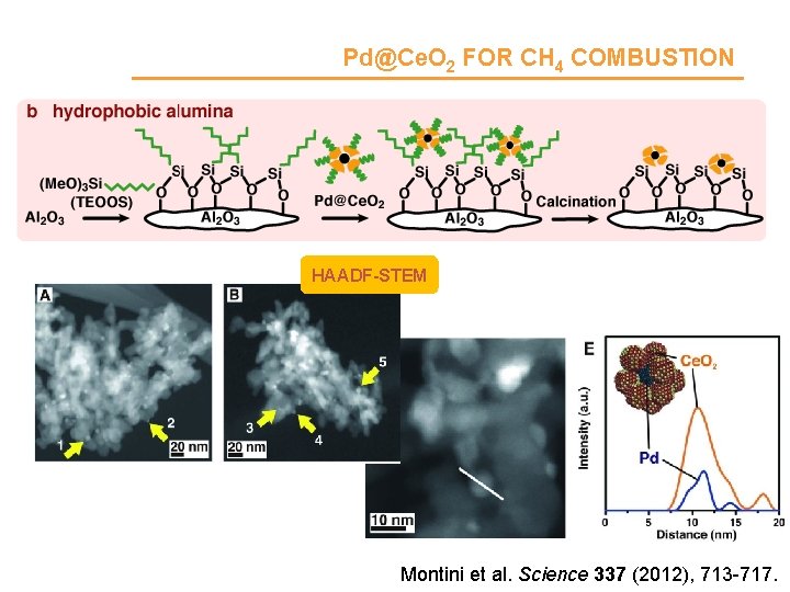 Pd@Ce. O 2 FOR CH 4 COMBUSTION HAADF-STEM Montini et al. Science 337 (2012),