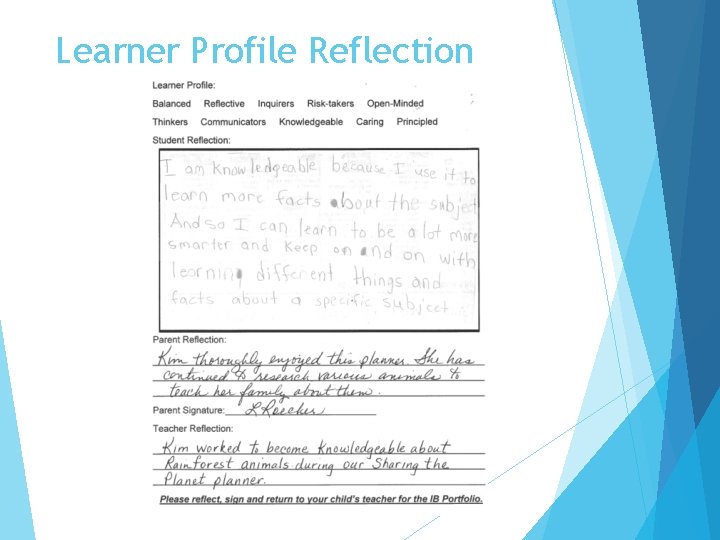 Learner Profile Reflection 