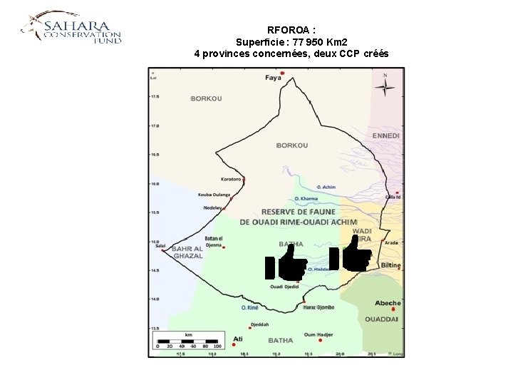 RFOROA : Superficie : 77 950 Km 2 4 provinces concernées, deux CCP créés