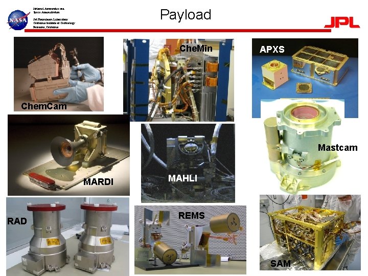 Payload National Aeronautics and Space Administration Jet Propulsion Laboratory California Institute of Technology Pasadena,